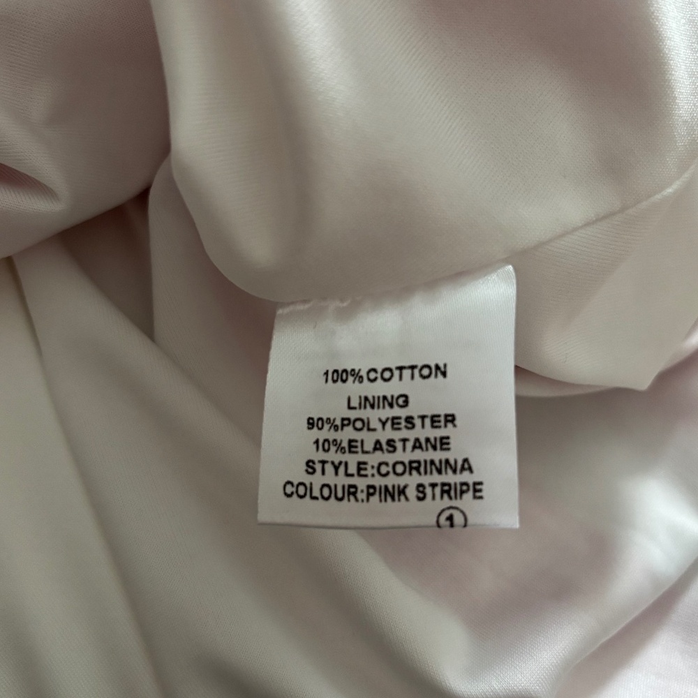 NWT! Lindy Bop Corinna Dress Pink/White Stripe XS - Picture 8 of 9